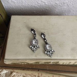 Chunky Rhinestone Dangly Earrings